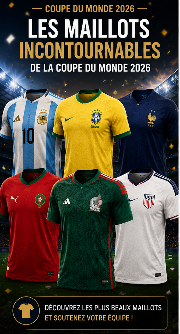 Les maillots incontournables de la Coupe du Monde 2026